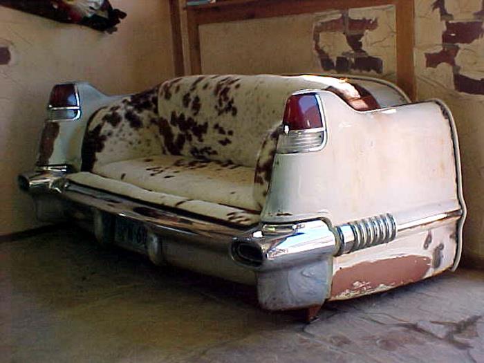 A 1960's car desk with fur