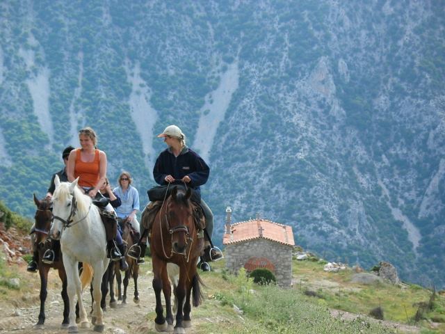 Horse riding in Greek Mountains