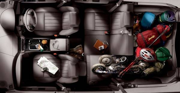 Inside a Jeep