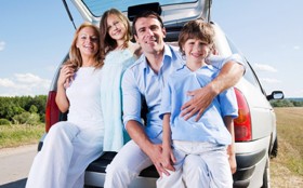 Happy Car Leasing Family